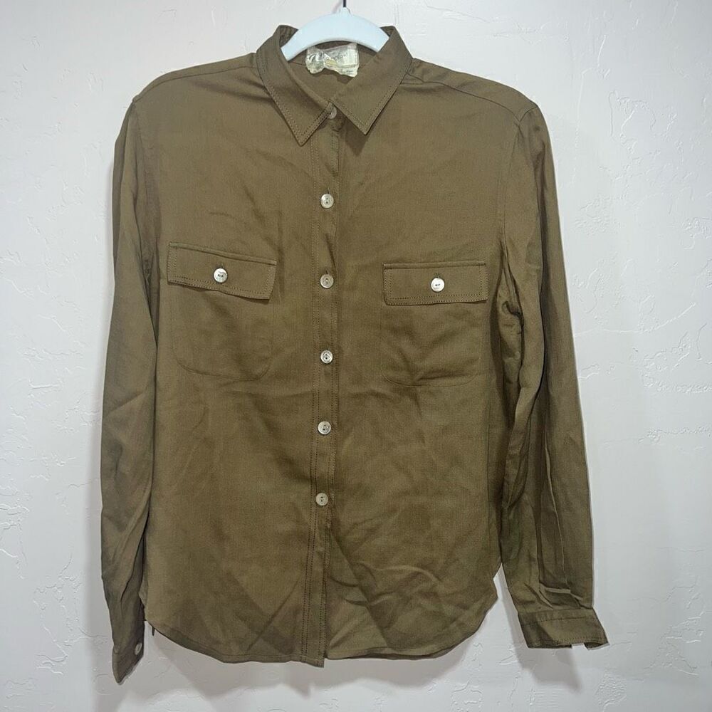VINTAGE Gucci (1970’s) Military Button Down Top
